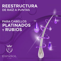 Fluido termoprotector para cabello rubio o platinado - protege de los rayos UV - Preveniene el deslavado y mantener el color por más tiempo.