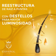 Fluido termoprotector Oro Fluido - deja increíbles destellos dorados en el cabello