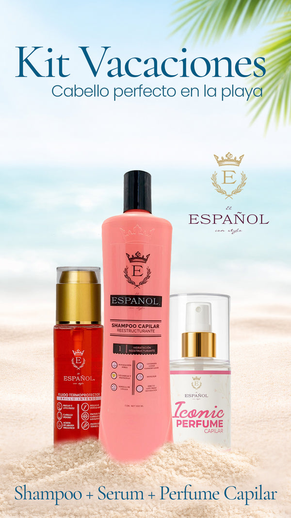 Kit Vacaciones Playa 🌴 Shampoo + Serum + Perfume Capilar | Cabello perfecto en la playa