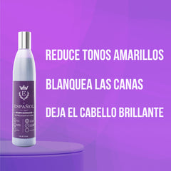 Shampoo matizador - reduce la tonalidad amarillenta del cabello rubio, platinado o decolorado