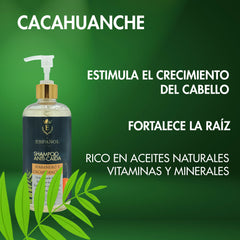 Shampoo Anticaída con Chile Habanero y Cacahuananche 500 ml | Fortalece la raíz y ayuda a reducir la caída