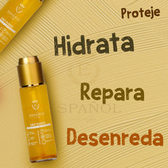 Fluido termoprotector Oro Fluido - deja increíbles destellos dorados en el cabello
