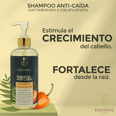 Shampoo Anticaída con Chile Habanero y Cacahuananche 500 ml | Fortalece la raíz y ayuda a reducir la caída