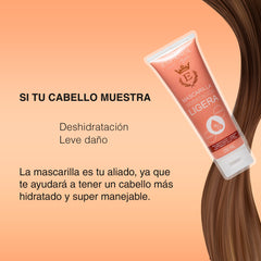 Mascarilla de Hidratación ligera (250ml) - Deja el cabello super manejable y Super hidratado